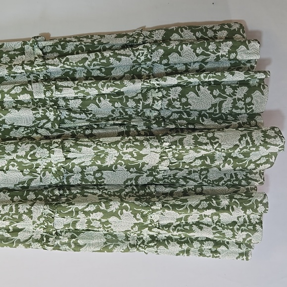 Maje Jitale‎ Floral Printed Ruffled Midi Skirt Size XL Cottagecore Travel Twee - Picture 8 of 16